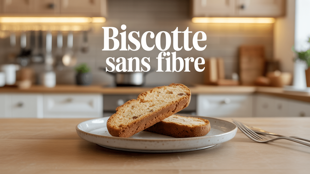 Biscotte sans fibre sur assiette blanche