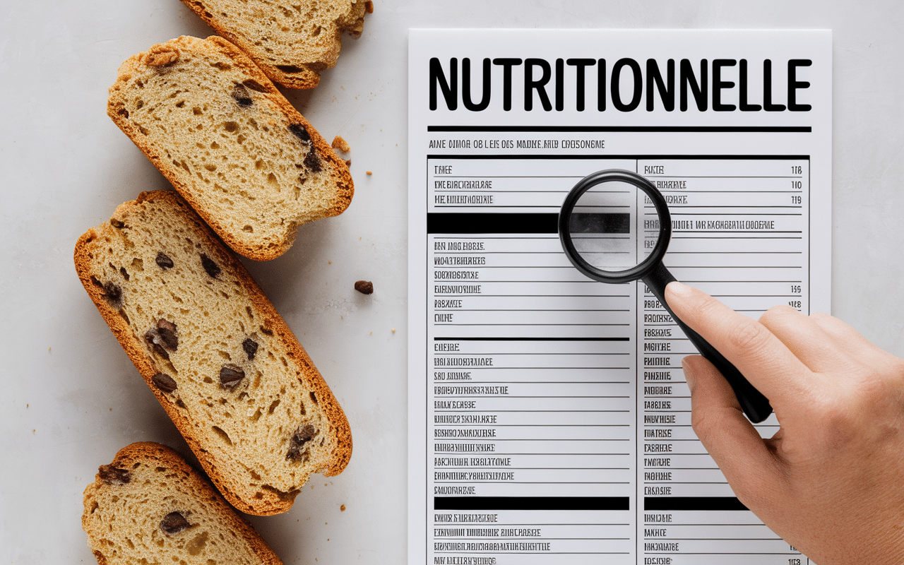 Étiquette biscotte sans fibre nutrition