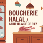 boucherie halal saint hilaire de riez vitrine illustration