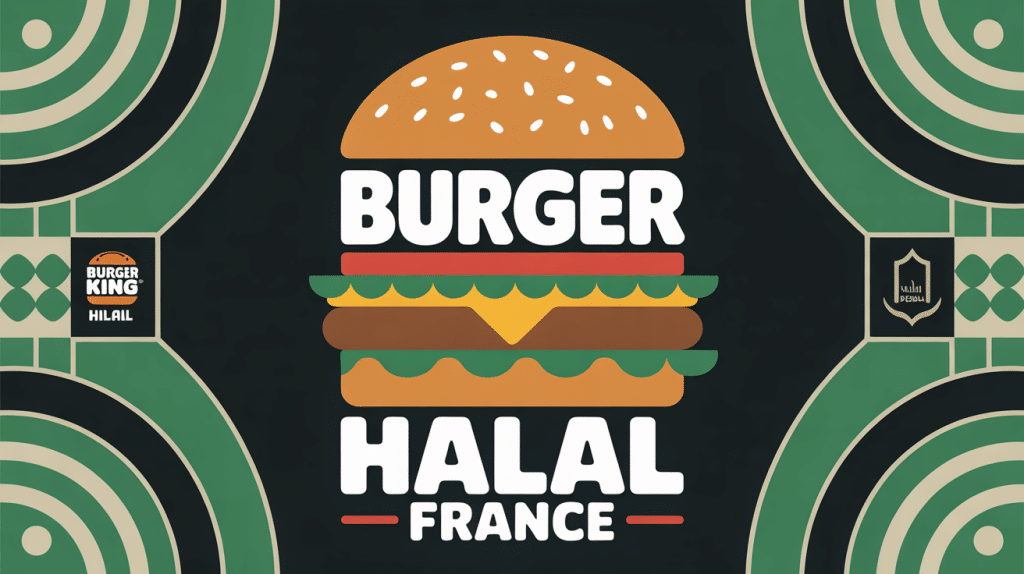 Burger King halal France illustration stylisée