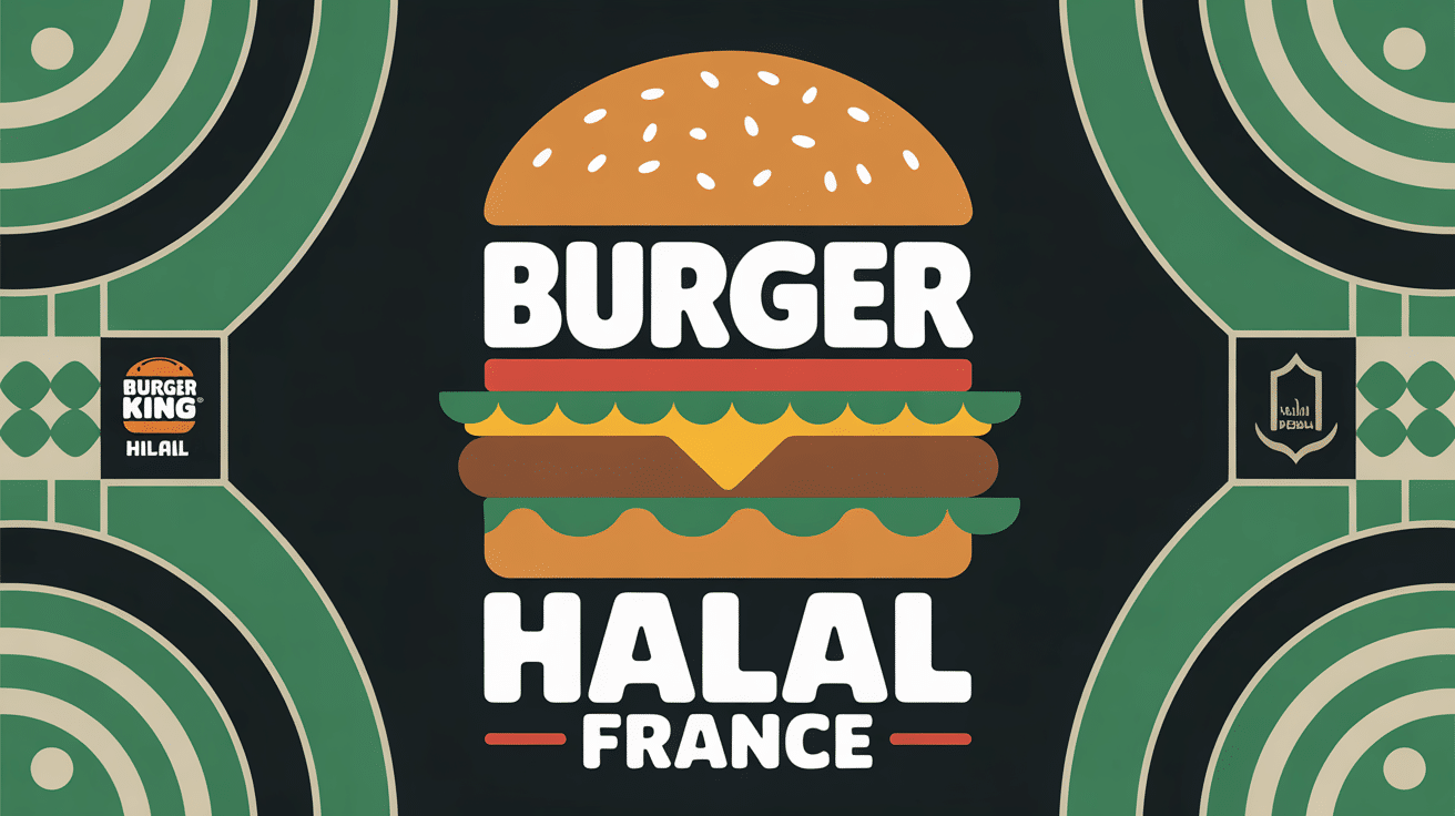 Burger King halal France illustration stylisée