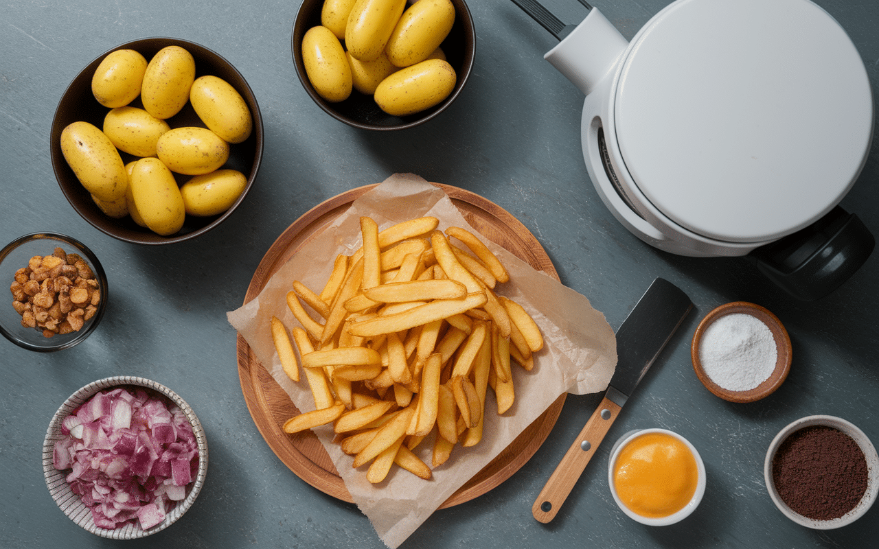 Préparation et cuisson de frite ronde maison dorée