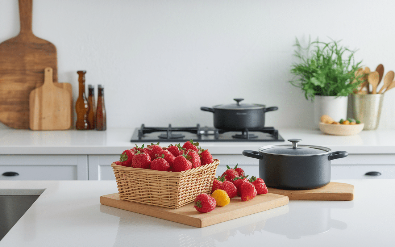 Préparation maison confiture de fraise sans sucre cuisine moderne