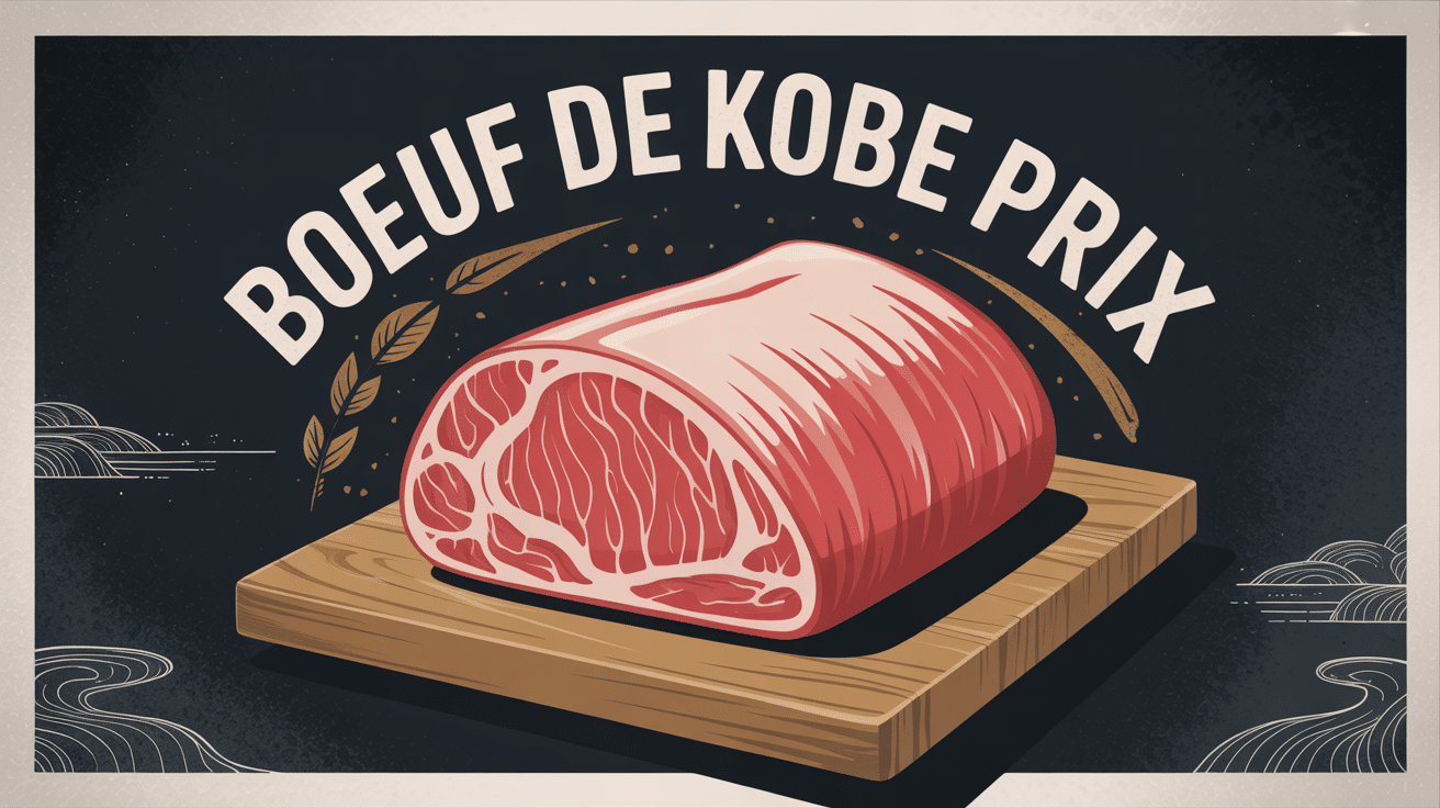 Tranche de boeuf de Kobe prix marbrée sur planche