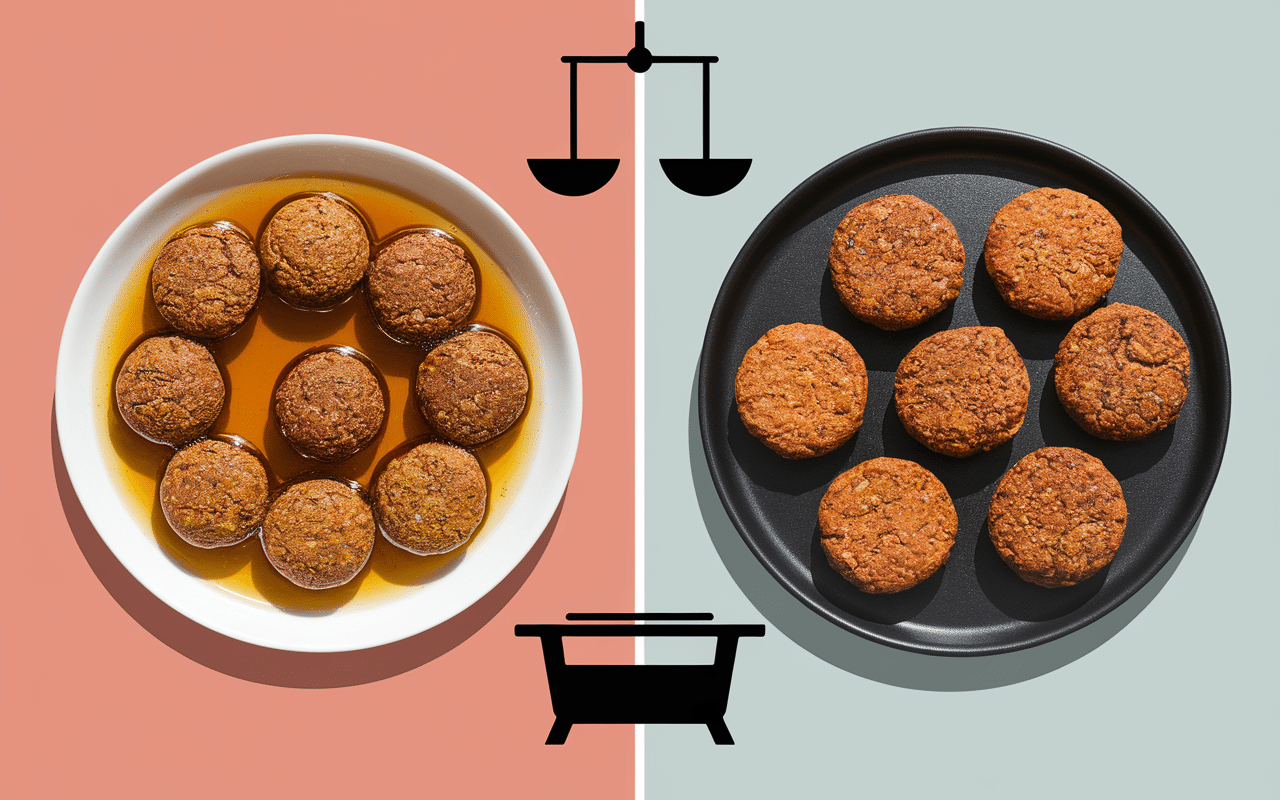 recette falafel au four comparatif friture et four