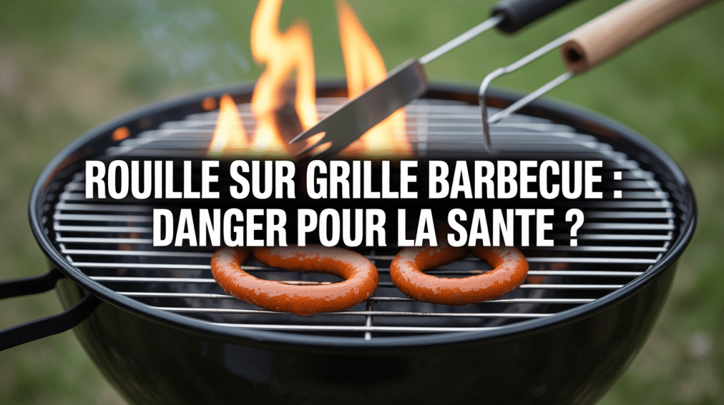gros plan rouille grille barbecue dangereux avec flammes