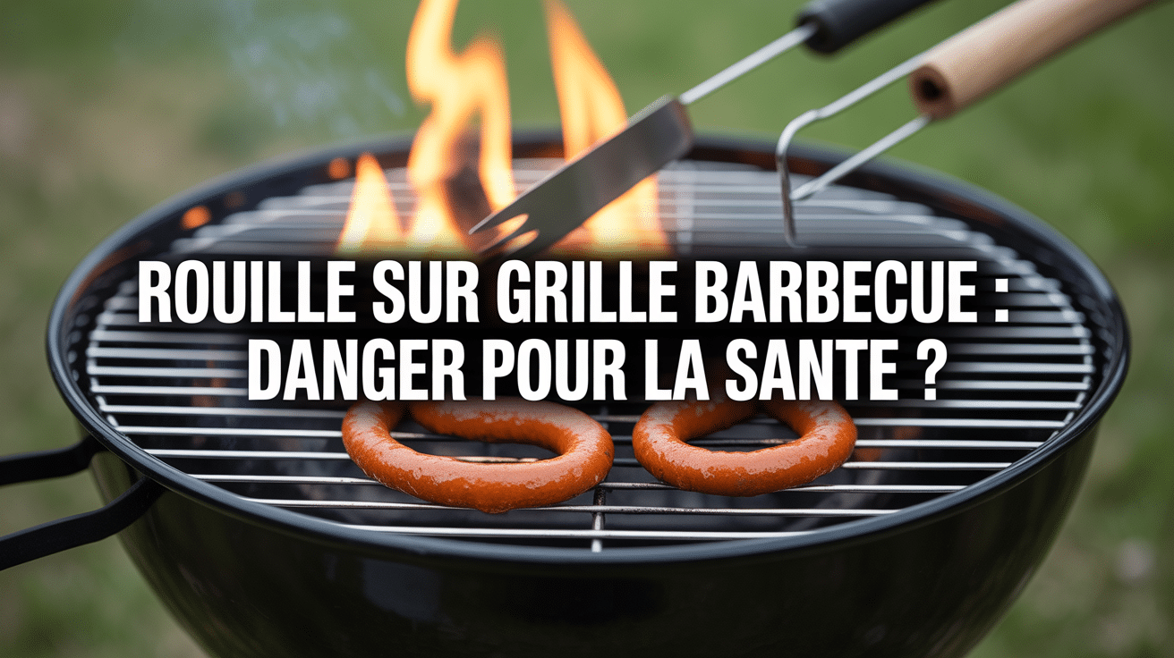 gros plan rouille grille barbecue dangereux avec flammes