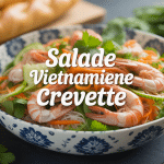 Bol salade vietnamienne crevette vermicelles légumes herbes
