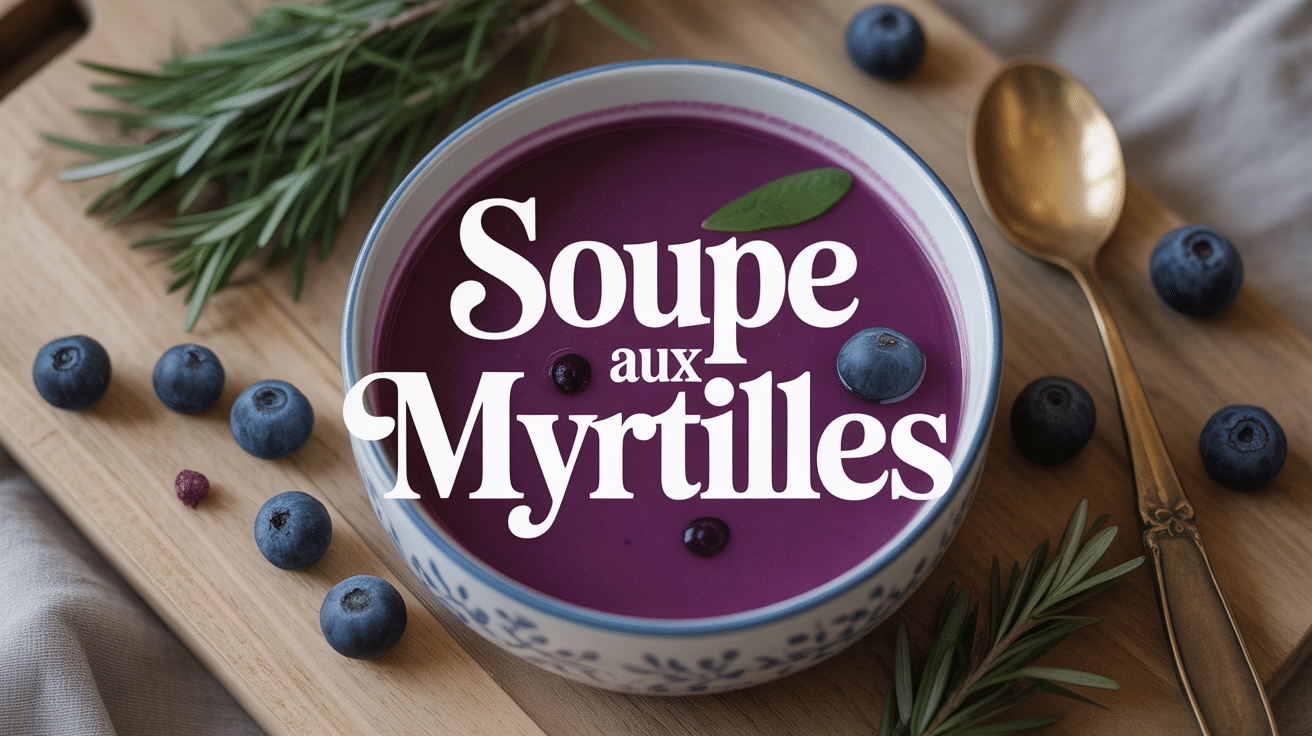 Bol de soupe aux myrtilles ambiance cosy