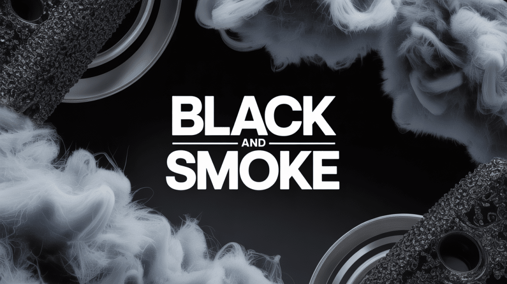 design moderne black and smoke textures métalliques