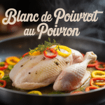 blanc de poulet au poivron en poêle vapeur