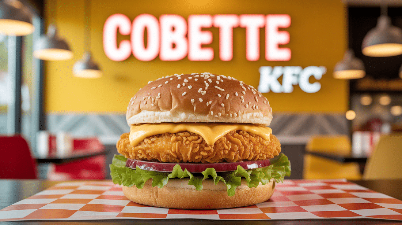 Cobette kfc épi de maïs doré au restaurant