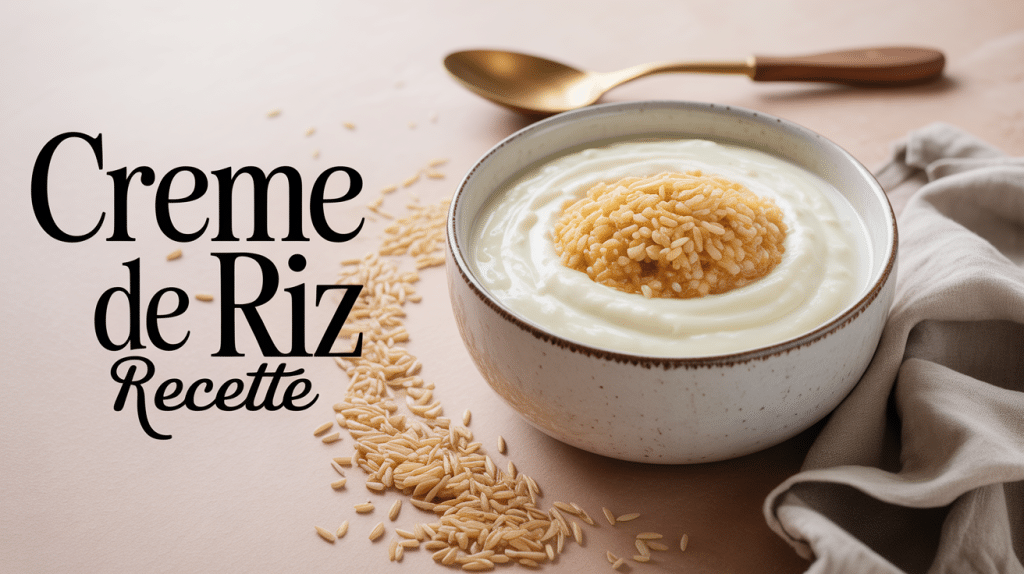 creme de riz recette bol onctueux sur table