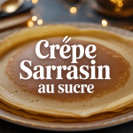 crepe sarrasin sucre dorée sur assiette moelleuse