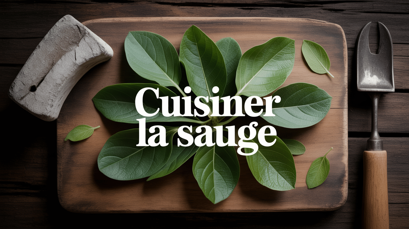 Feuilles de sauge fraîche et séchée pour cuisiner la sauge