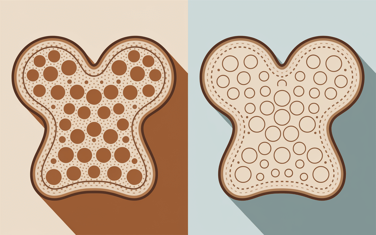 Dégazer une pâte à brioche coupe avant après