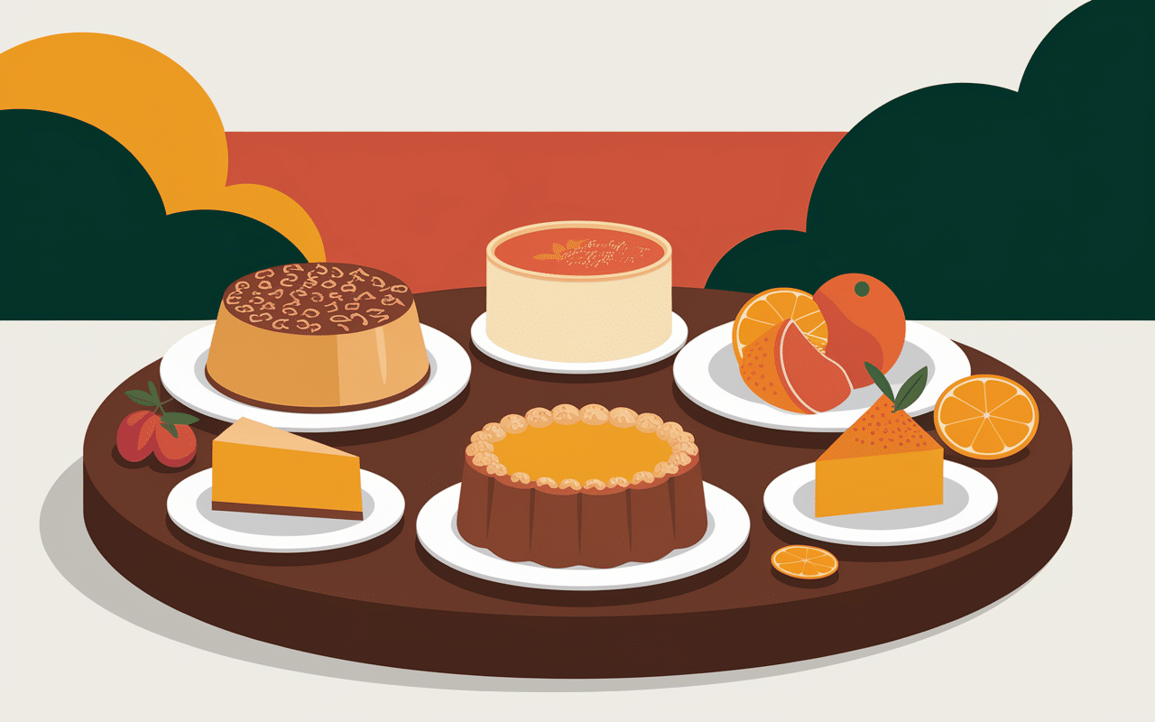 Plateau de desserts espagnols traditionnel après paella