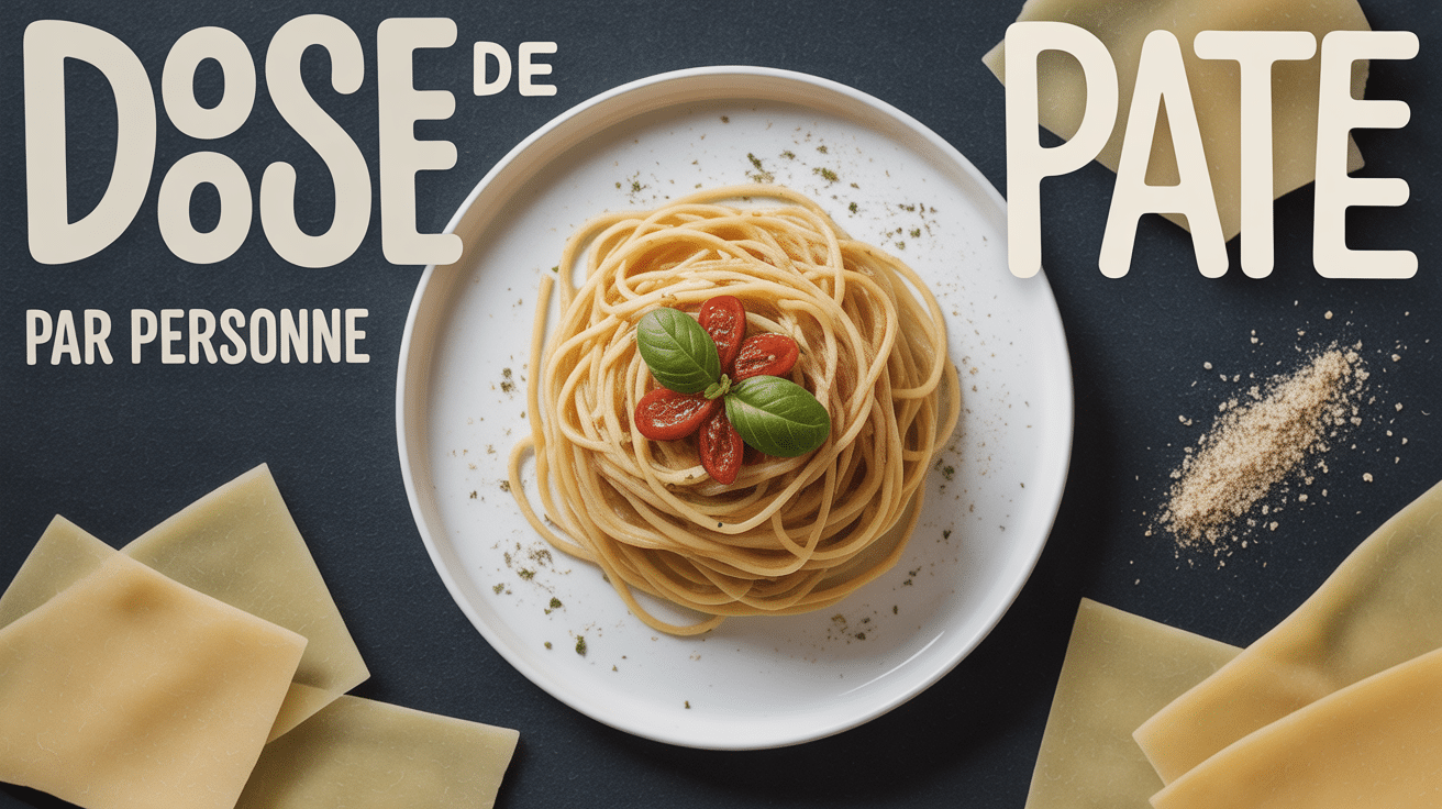 assiette spaghettis et balance dose de pate par personne