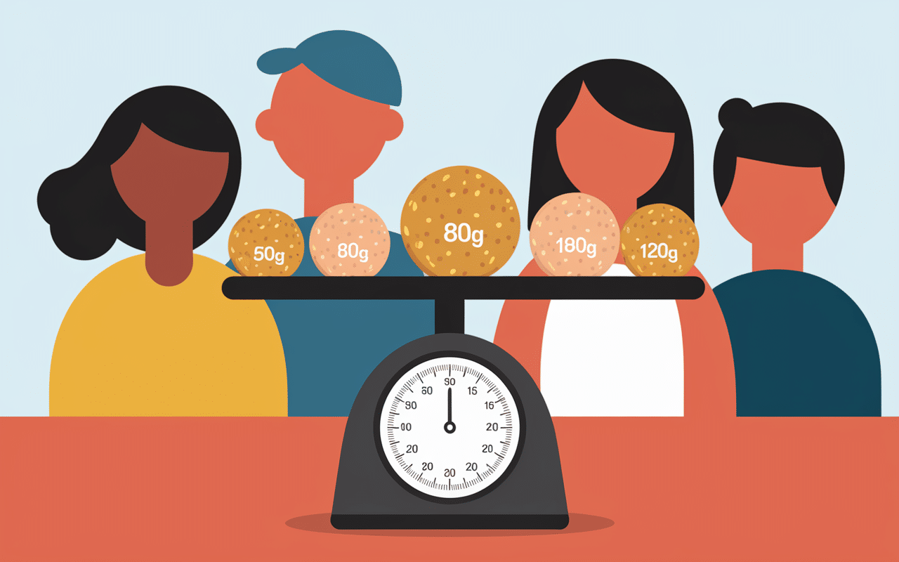 portions de pate sur balance dose de pate par personne