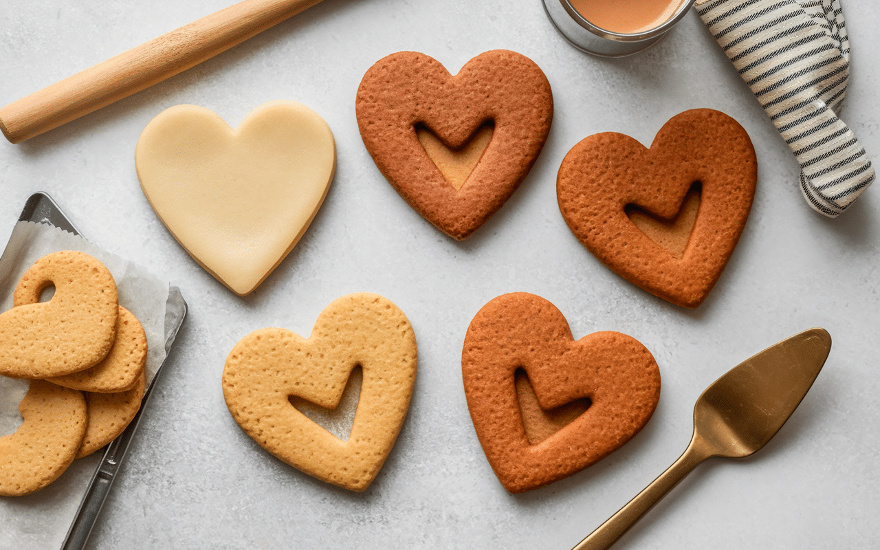 emporte piece coeur biscuits cuits etape decoupe