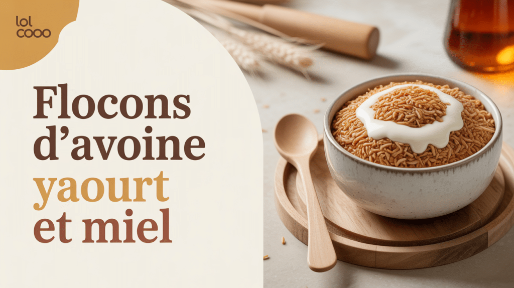bol flocon d avoine yaourt miel petit déjeuner