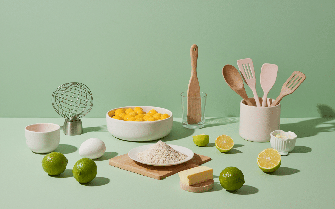 ingredients et ustensiles pour recette gateau citron vert cuisine