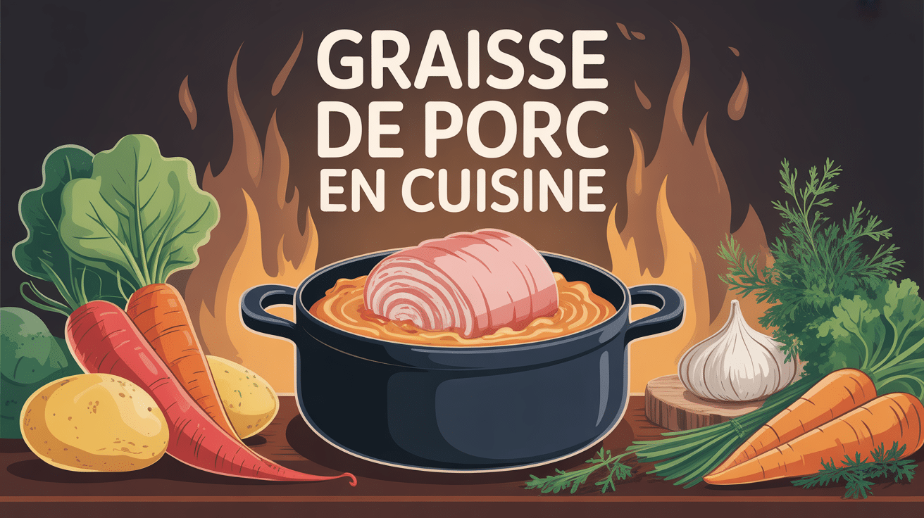 Cuisine traditionnelle avec graisse de porc en cuisine fondante