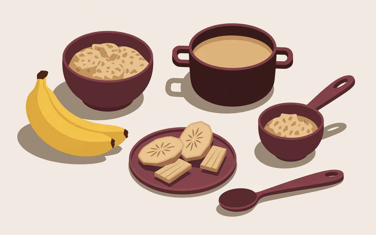 Banane beurre de cacahuete flocons d avoine pour cookies