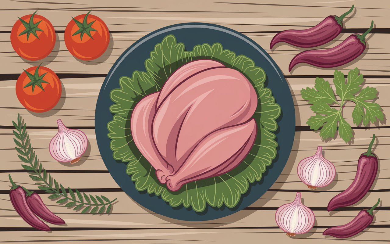 Ingrédients traditionnels poulet tinga mexicain