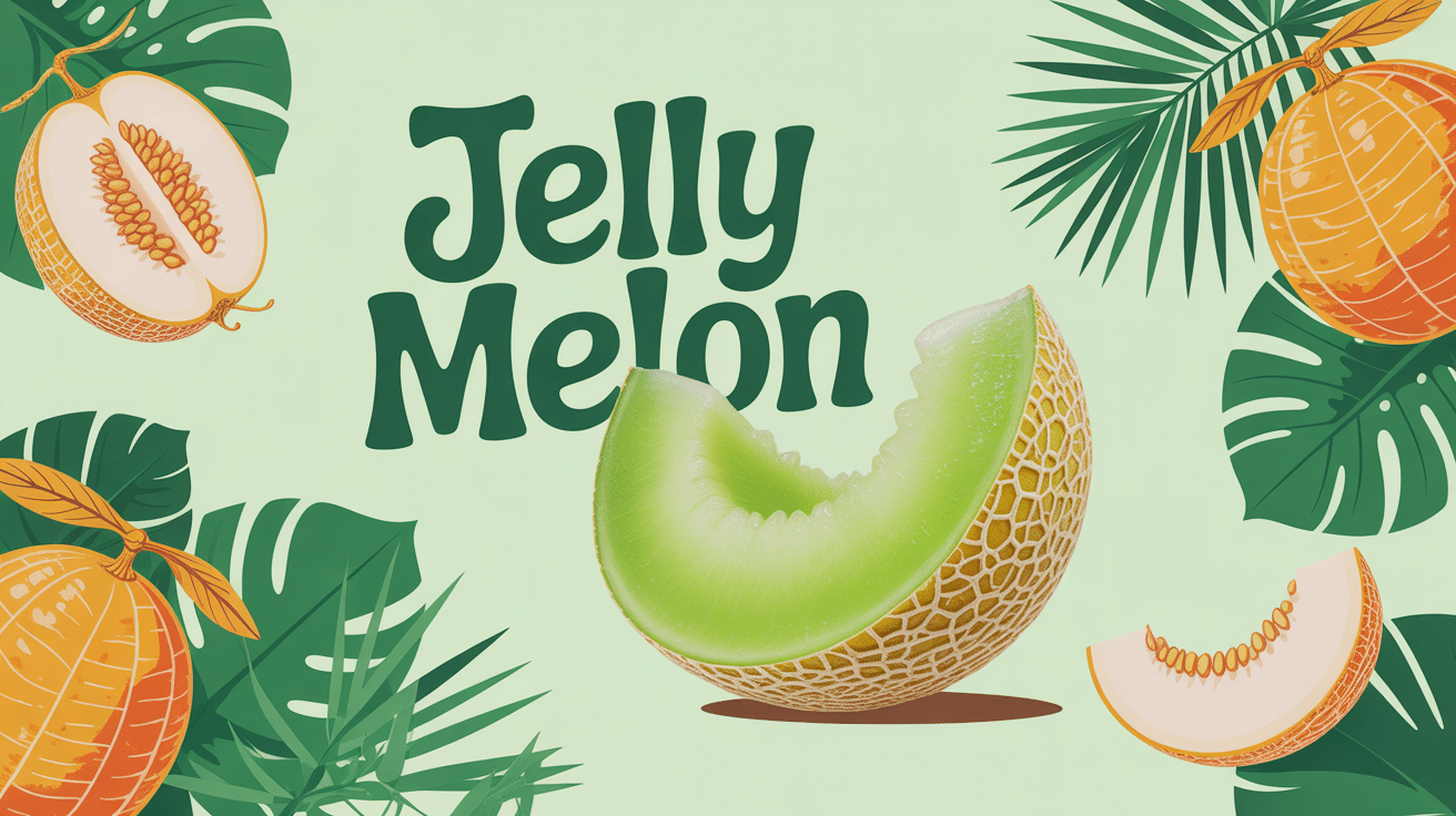 jelly melon coupe avec chair verte et epines