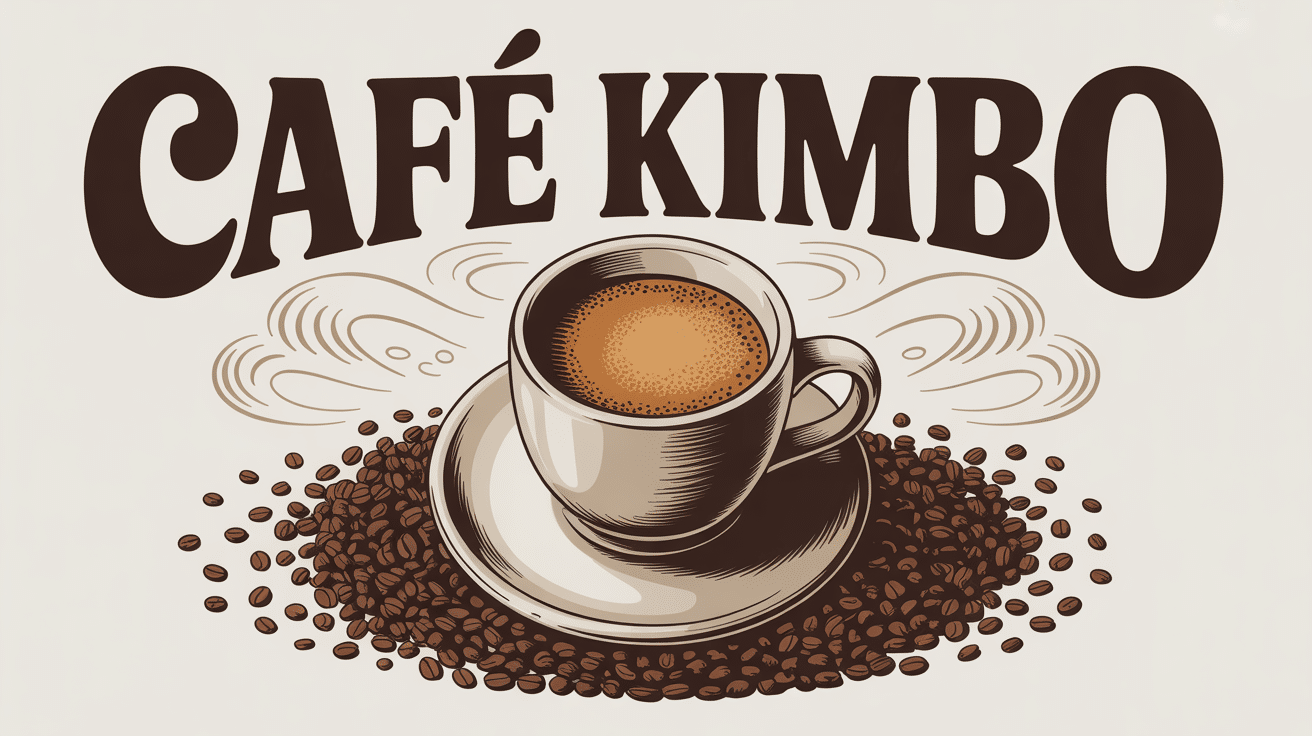 tasse kimbo café espresso crema dorée grains