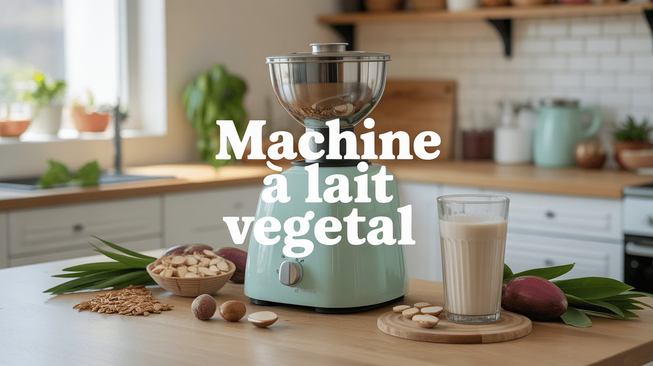 Machine à lait végétal moderne avec lait et ingrédients
