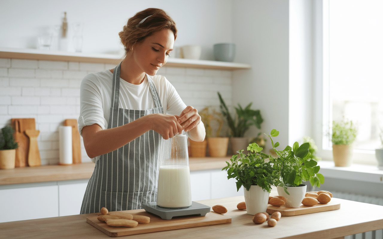 Utilisation machine à lait végétal dans cuisine