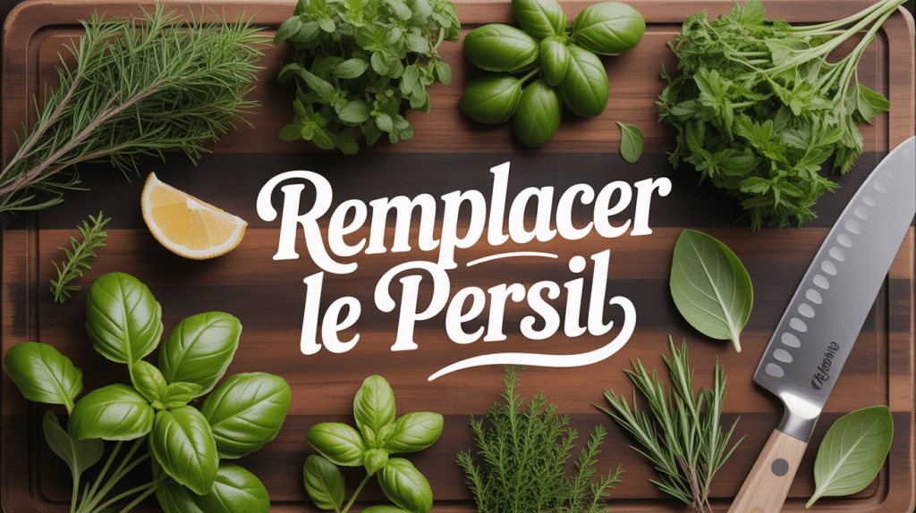 vue d'herbes fraîches pour par quoi remplacer le persil