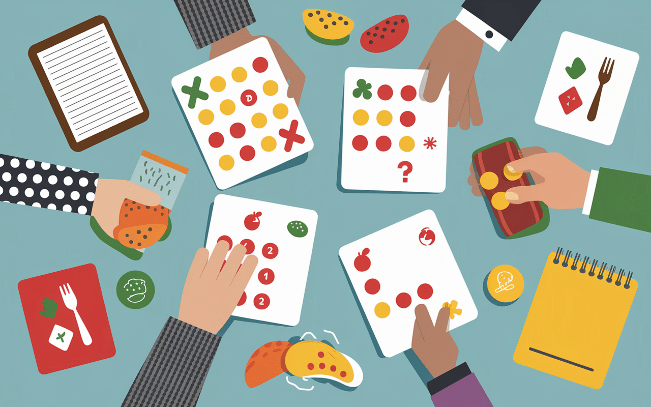 table jeu quiz culinaire plat en i