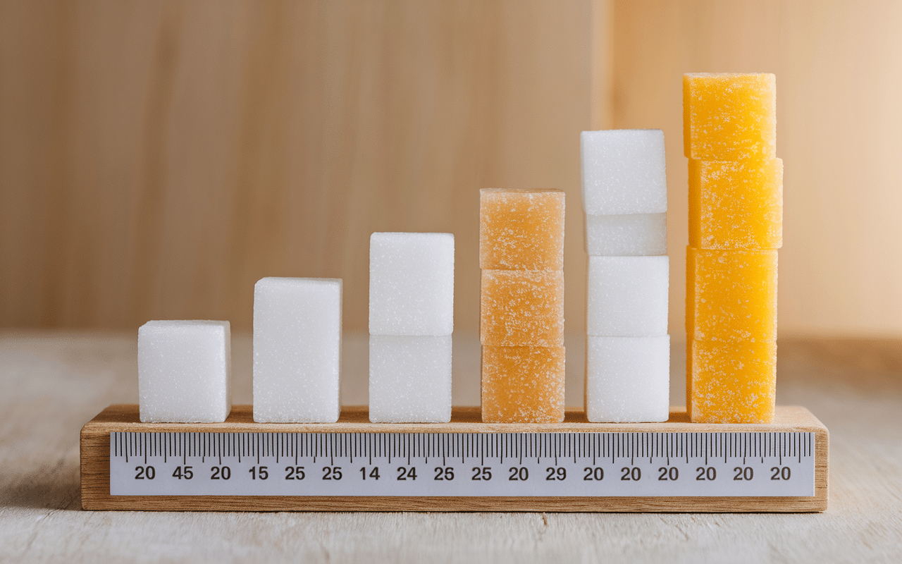 differents poid carre sucre tailles balance