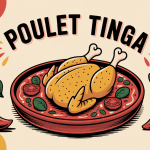 Poulet tinga effiloché en sauce rouge, plat mexicain