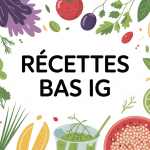 Assiette équilibrée recette bas IG avec légumineuses, quinoa, légumes, fruits frais