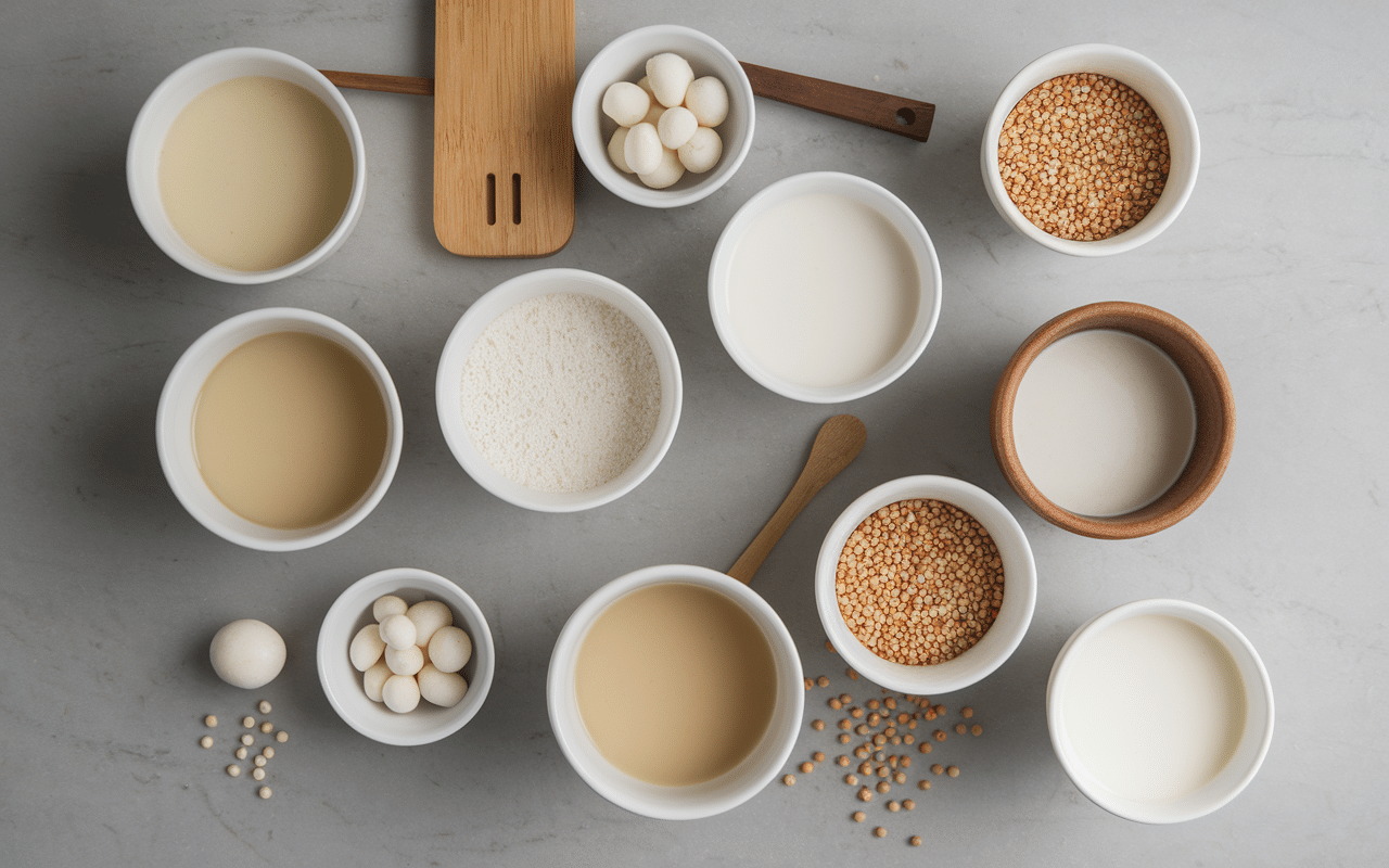 Différents laits fermentés recette en bols