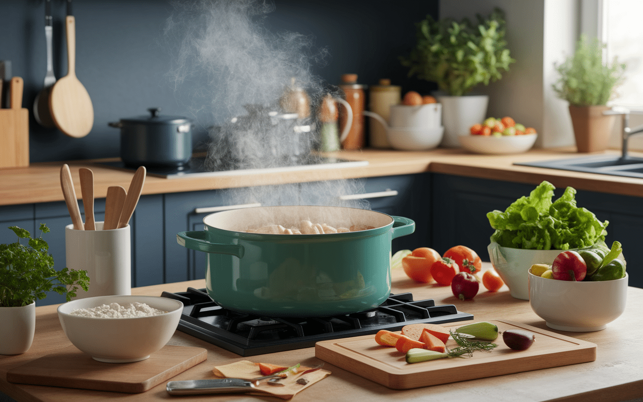 Préparation cuisine maison poulet tinga