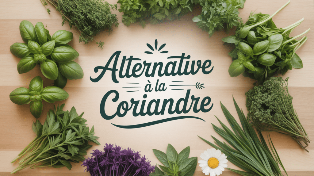 remplacer la coriandre par quoi alternatives herbes fraîches sur table