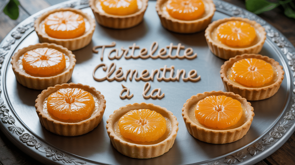 Plateau de tartelettes clementine individuelles brillantes