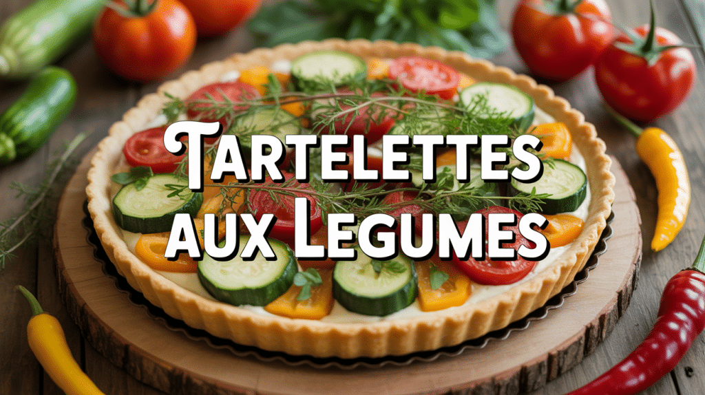 tartelette légumes garnie tomate courgette poivron herbes
