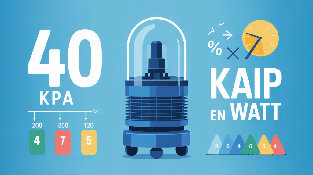 40 kpa en air watt aspirateur puissance conversion