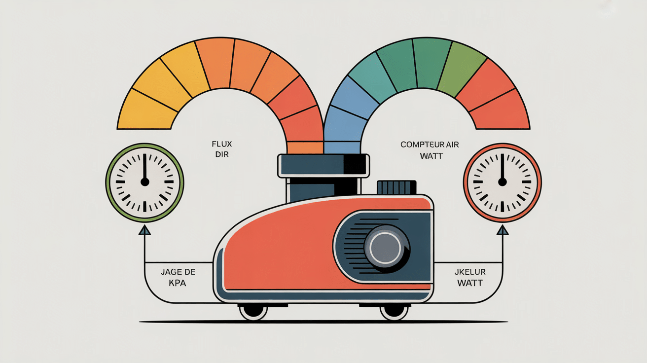 40 kpa en air watt graphique technique aspirateur
