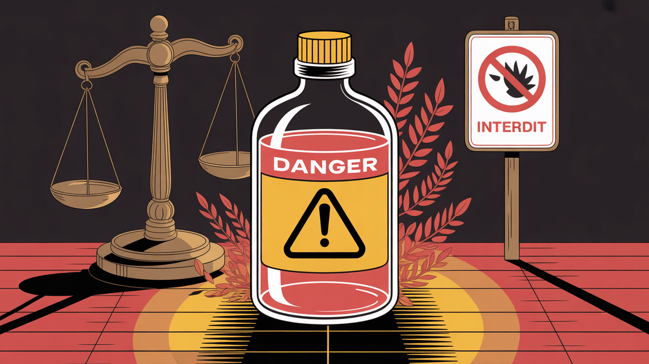 acide chlorhydrique désherbant flacon risques légalité