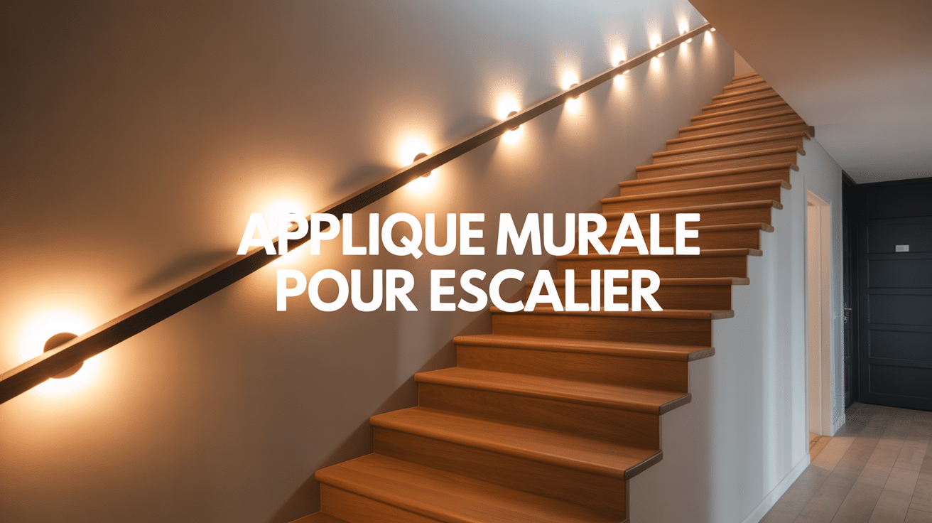 applique mural pour escalier bois moderne elegant