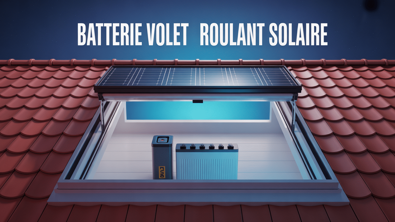 installation batterie pour volet roulant solaire velux sur fenêtre