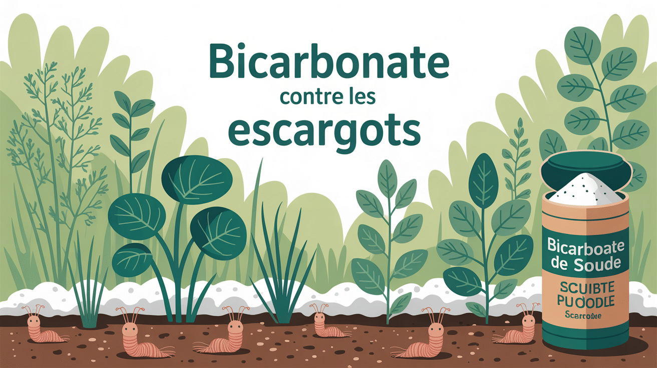 bicarbonate de soude contre les escargots barrière jardin