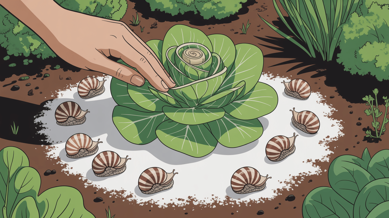 bicarbonate de soude contre les escargots application autour salade